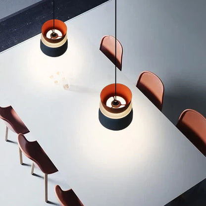 Simple LED Hanging Light in White Finish