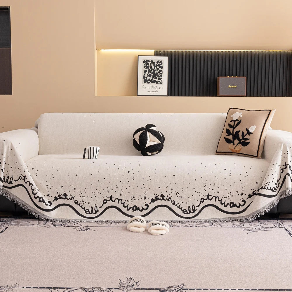 Cascaadia Sofa Cover - Chenille, Glittering Design, Pet-Friendly, Machine Washable