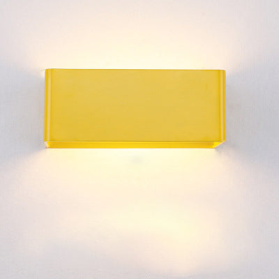 Geometric LED Sconce Aluminum Up Down Accent Light for Hallway Bedroom Living Room Indoor Modern Minimalist Wall Fixture