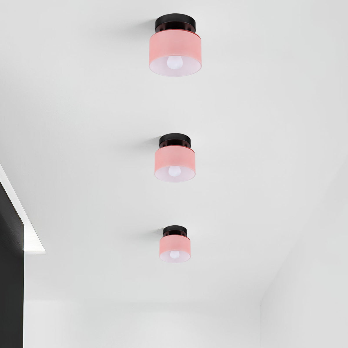 Flush Mount Glass Globe Light with E27 Socket for Entryway Kitchen and Bedroom Lighting