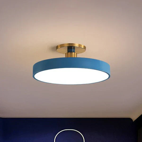 Round Acrylic Flush Mount Light 24 Inch Gold LED Bedroom Living Room Overhead Fixture Scandinavian Style Modern Home Ceiling Lighting