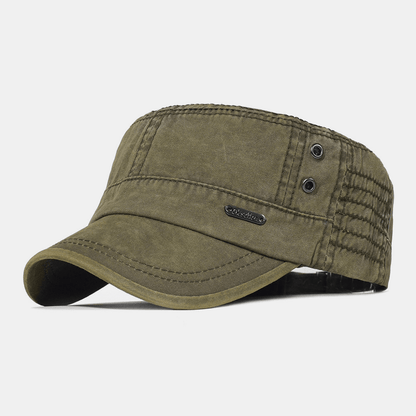 Men's Cotton Cadet Cap – Adjustable Tactical Military Field Hat with Ventilation for Everyday Outdoor Wear
