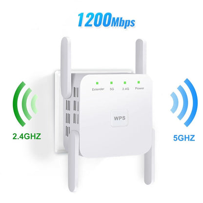 Wireless Signal Booster with Dual-Band Technology for Whole-Home Coverage | Extends Range up to 300 Mbps | Works with All Routers