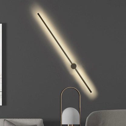 Vertical LED Sconce Aluminum Linear Strip Light Black Gold 31 in Bedroom Hallway Accent Lighting Indirect Glow Modern Minimalist Hardwired M