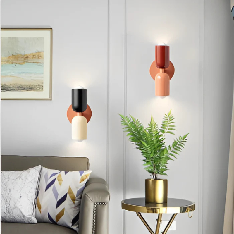 Dual-Head LED Wall Sconce with Adjustable Spotlight Arms for Living Room Bedroom Hallway Modern Home Lighting Fixture 90-260V