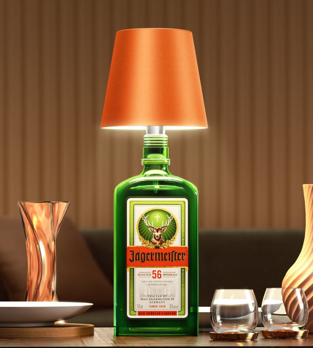 Rechargeable LED Bottle Lamp Adapter for Wine Bottles & Decorative Glass | Cordless Ambient Light Base for Home Decor & Dining