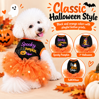Ortekor Halloween Dog Tutu Dress for Parties & Photos - Soft Lightweight Costume for Small Dogs