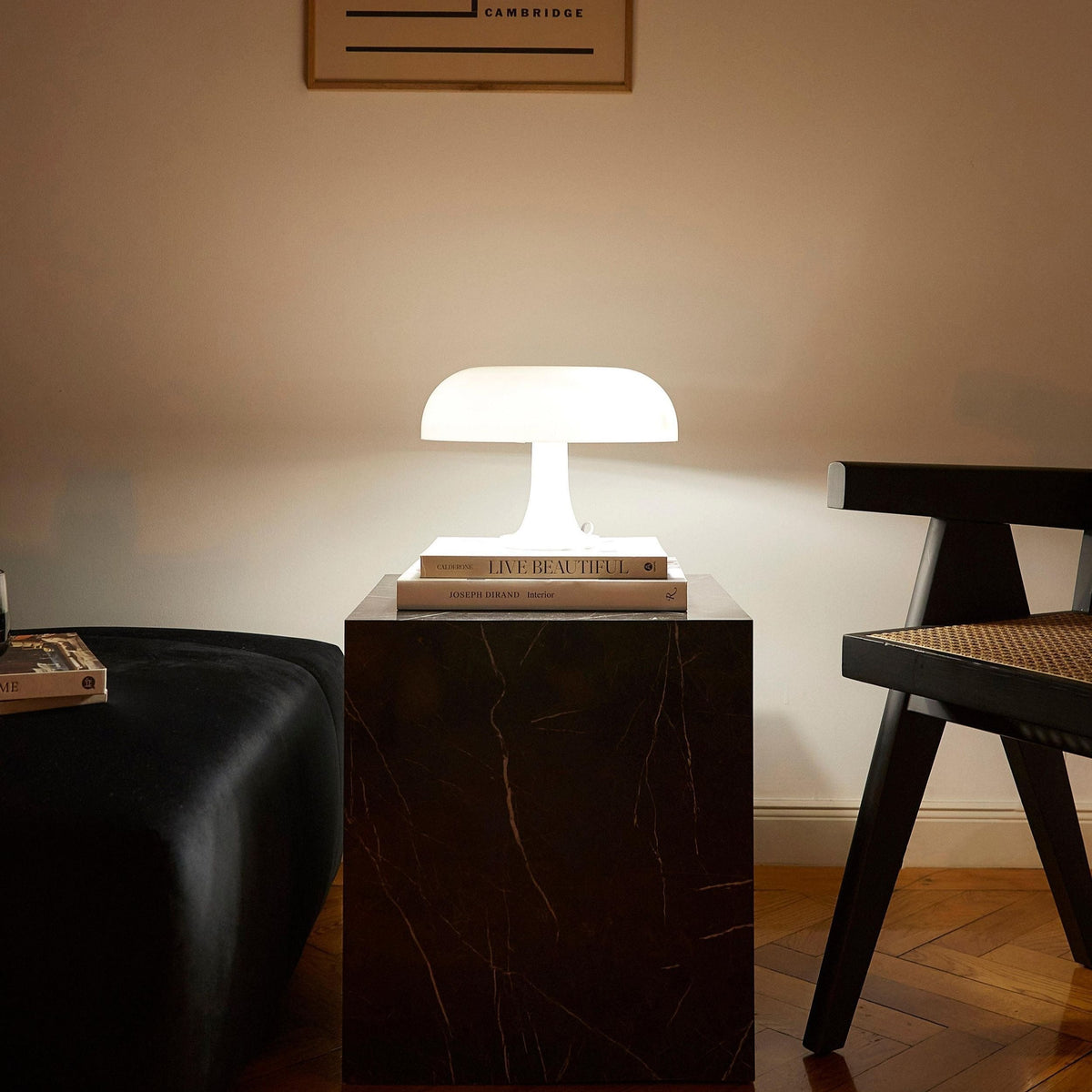 Retro Mushroom Table Lamp with Dimmable LED Warm Light for Bedroom & Living Room Ambiance