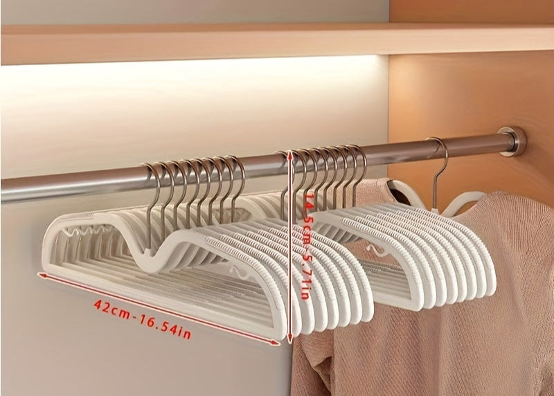Rotating Short-Neck Space Saving Hangers with Non-Slip Grip for Closet Organization
