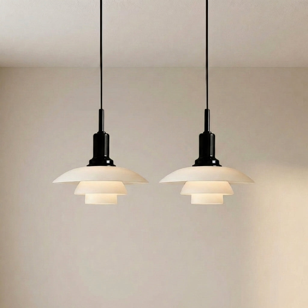 Modern Multi-Head Pendant Light – Adjustable Glass & Metal Ceiling Fixture for Dining Room, Kitchen Island & Living Spaces