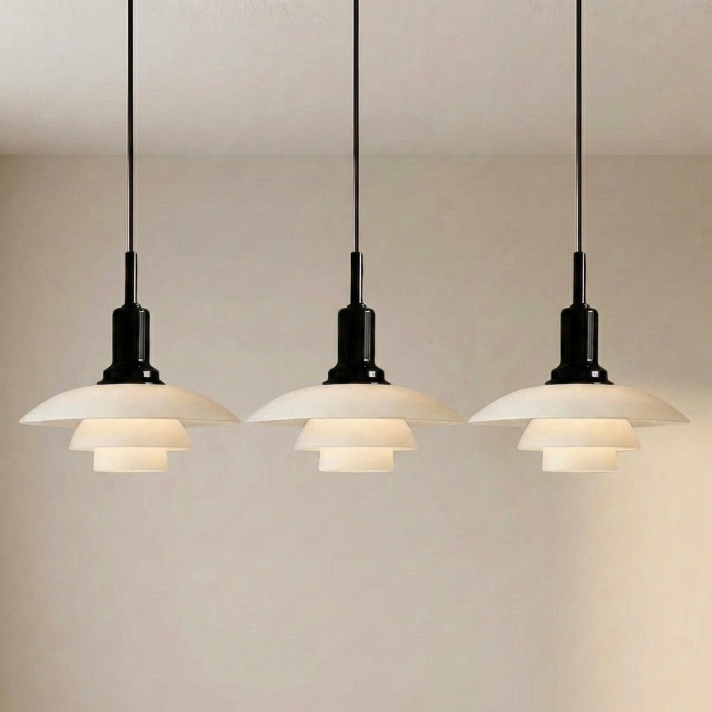 Modern Multi-Head Pendant Light – Adjustable Glass & Metal Ceiling Fixture for Dining Room, Kitchen Island & Living Spaces