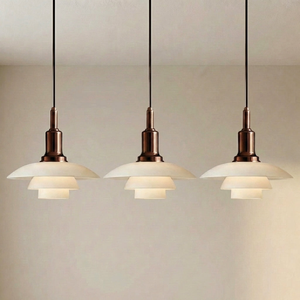 Modern Multi-Head Pendant Light – Adjustable Glass & Metal Ceiling Fixture for Dining Room, Kitchen Island & Living Spaces