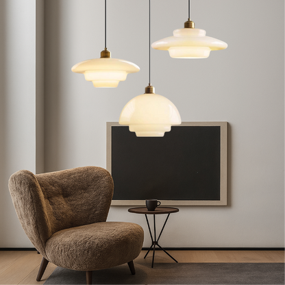Frosted Glass Globe Ceiling Fixture E27 Socket for Kitchen Island Dining Table Hallway Entry Bedroom | White Mid-Century Drop Light for Livi