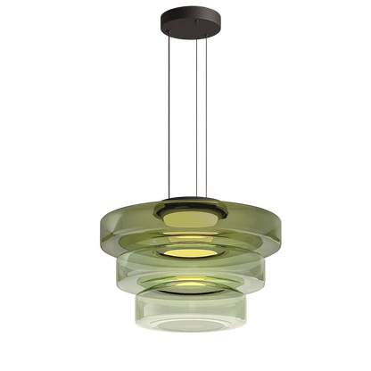 Handcrafted Glass Globe Ceiling Light 18 Inch Green for Dining Room Kitchen Island Modern Minimalist Adjustable Pendant Fixture E27 Socket
