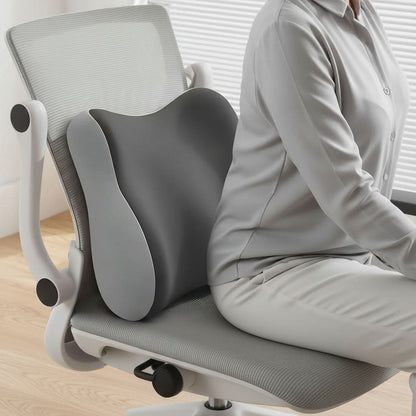 Memory Foam Lower Back Support Cushion for Office Chair, Car Seat & Daily Seating – Ergonomic Posture Corrector Pad for Pain Relief