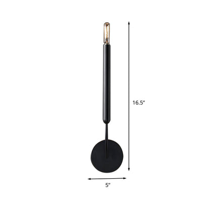 Industrial Tube Wall Sconce Metal Fixture with Exposed Bulb Design for Hallway, Dining Room & Bedroom | Single or Double Light
