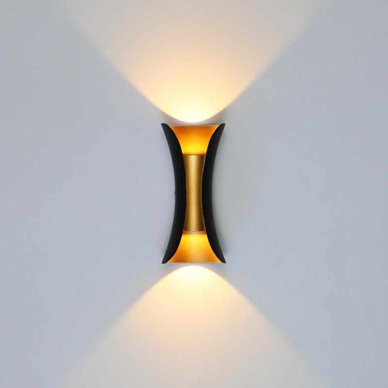 Waterproof Curved LED Outdoor Sconce Hardwired Wall Light for Patio Garden & Entryway