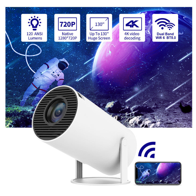 Compact Video Projector | 4K Support & Built-in Speaker | Versatile Home Theater Experience