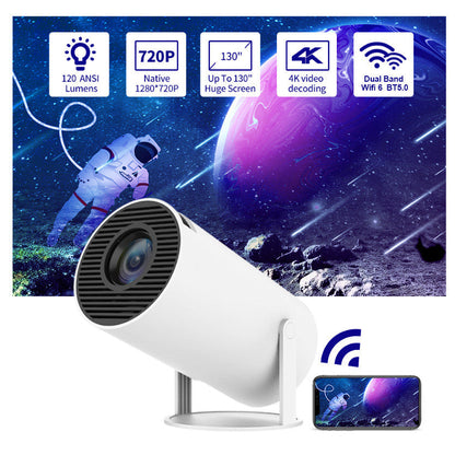 Compact Video Projector | 4K Support & Built-in Speaker | Versatile Home Theater Experience
