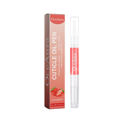 3-in-1 Cuticle Oil Pen with Brush Applicator for Nail Strengthening & Hydration, Softens Dry Cuticles, Brightens Nails