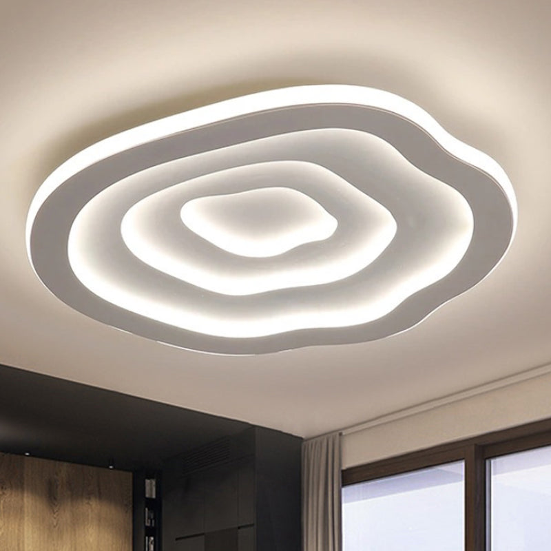 LED Ceiling Light Flush Mount 16"/20"/24" Round White Acrylic Low-Profile Fixture Warm & Cool White for Bedroom Kitchen Living Room Hallway