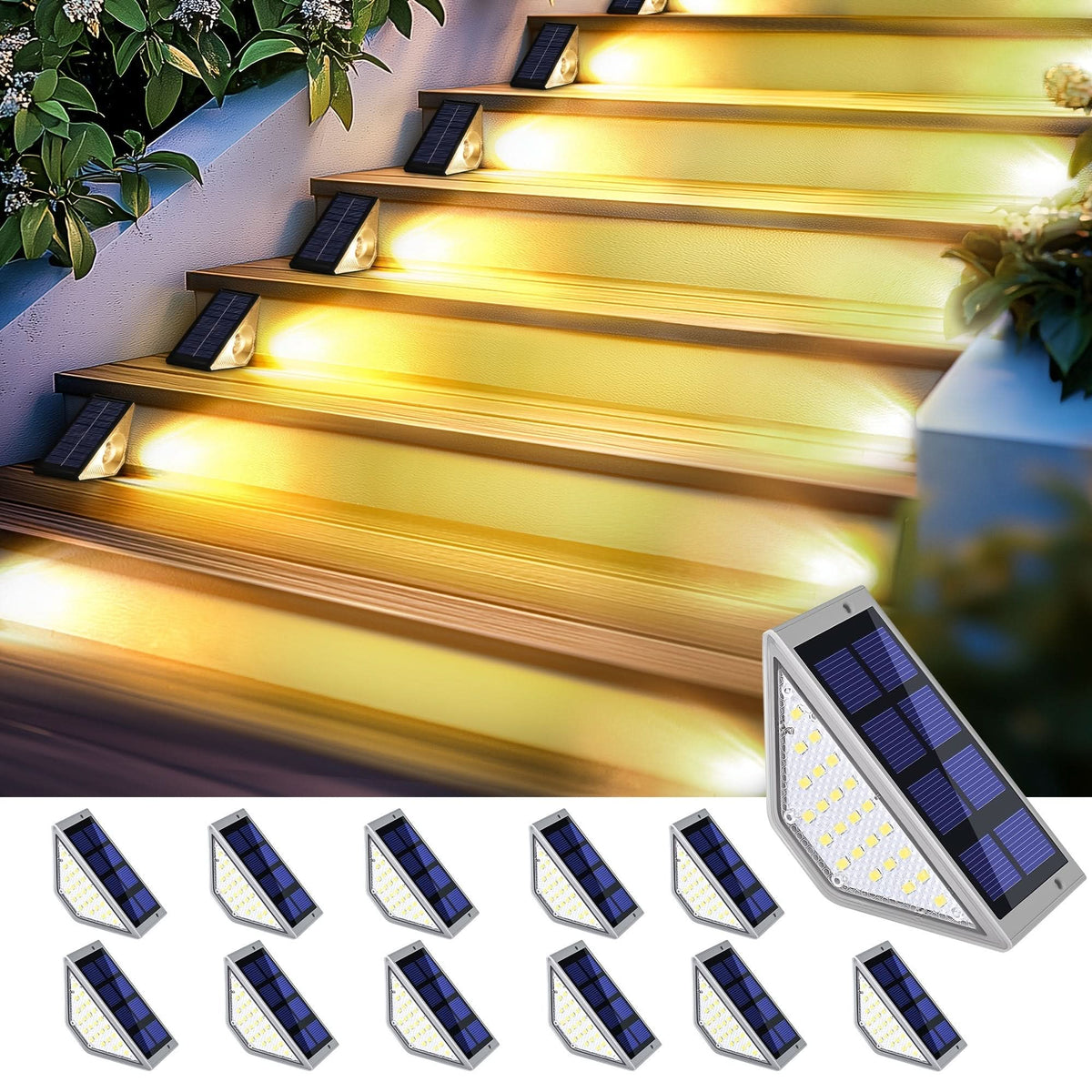 STEPORA - SolarRise LED Outdoor Step Lights