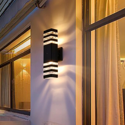 Waterproof Outdoor Sconce Black Bidirectional Light for Entryway Patio Garden Porch E27 Socket IP65 Exterior Fixture for Modern & Traditiona