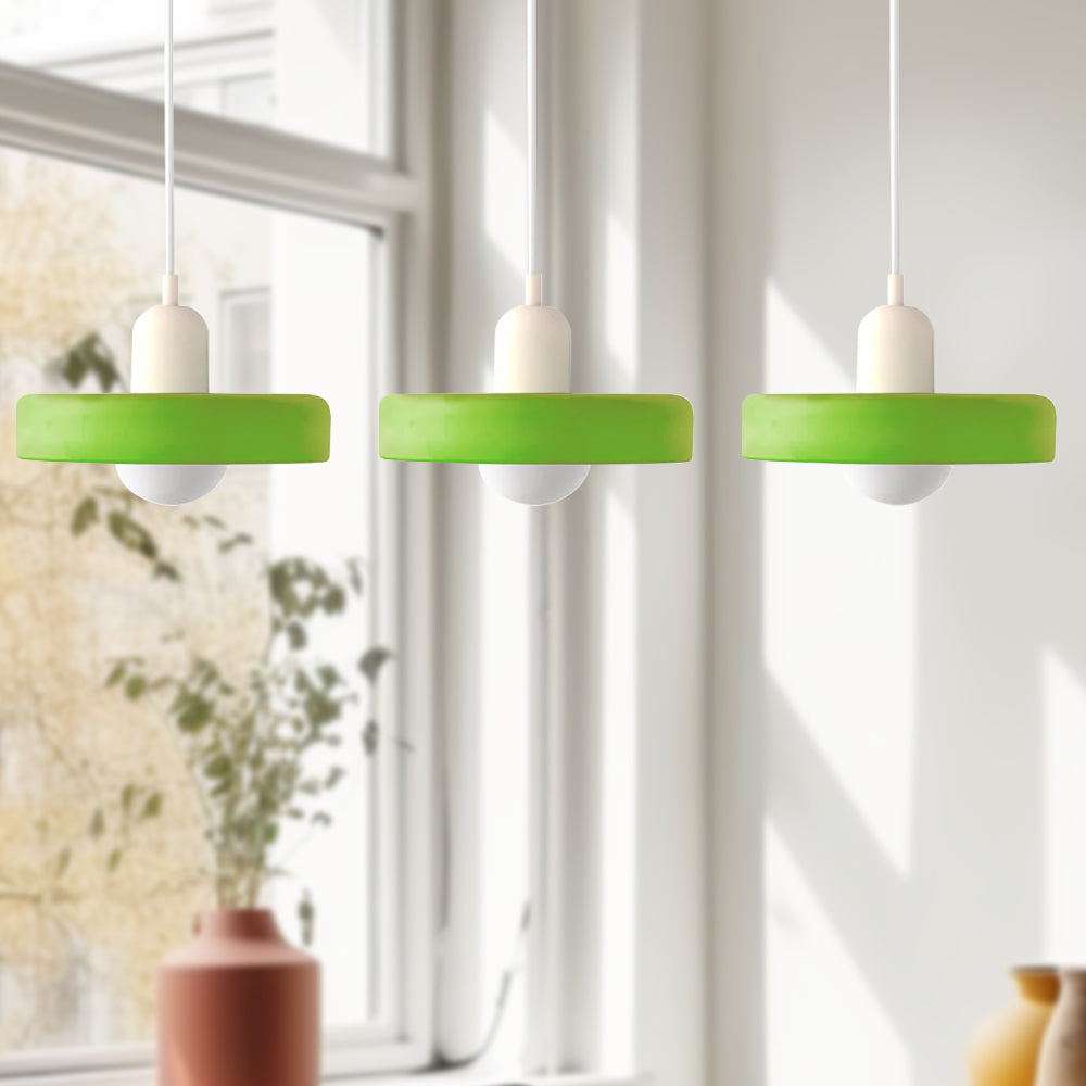 Glass Pendant Lamp 12 Inch Adjustable Height Ceiling Fixture for Bedrooms Nightstands Modern Minimalist Nordic Hanging Light E27 Socket for