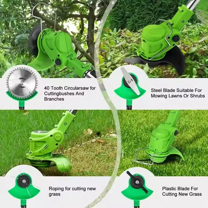 Electric Weed Eater, Electric Weed Wacker, Lawn Edger for Flower Beds, Electric Lawn Trimmer, Lightweight Cordless Weed Trimmer