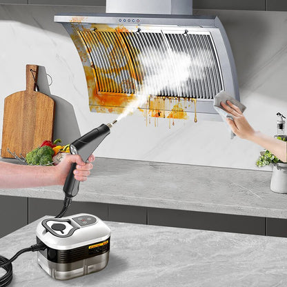 High-Power Electric Steam Cleaning Machine for Home & Auto | 2500W Handheld Steam Cleaner with Attachments | Multi-Surface Sanitizing Tool