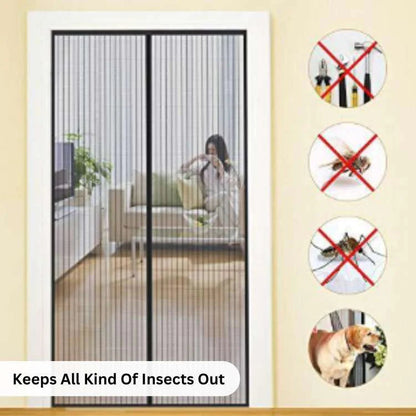 Ortekor Magnetic Screen Door | Tear-Resistant Mesh Door with Hands-Free Access | Perfect Fly Barrier for Summer Airflow