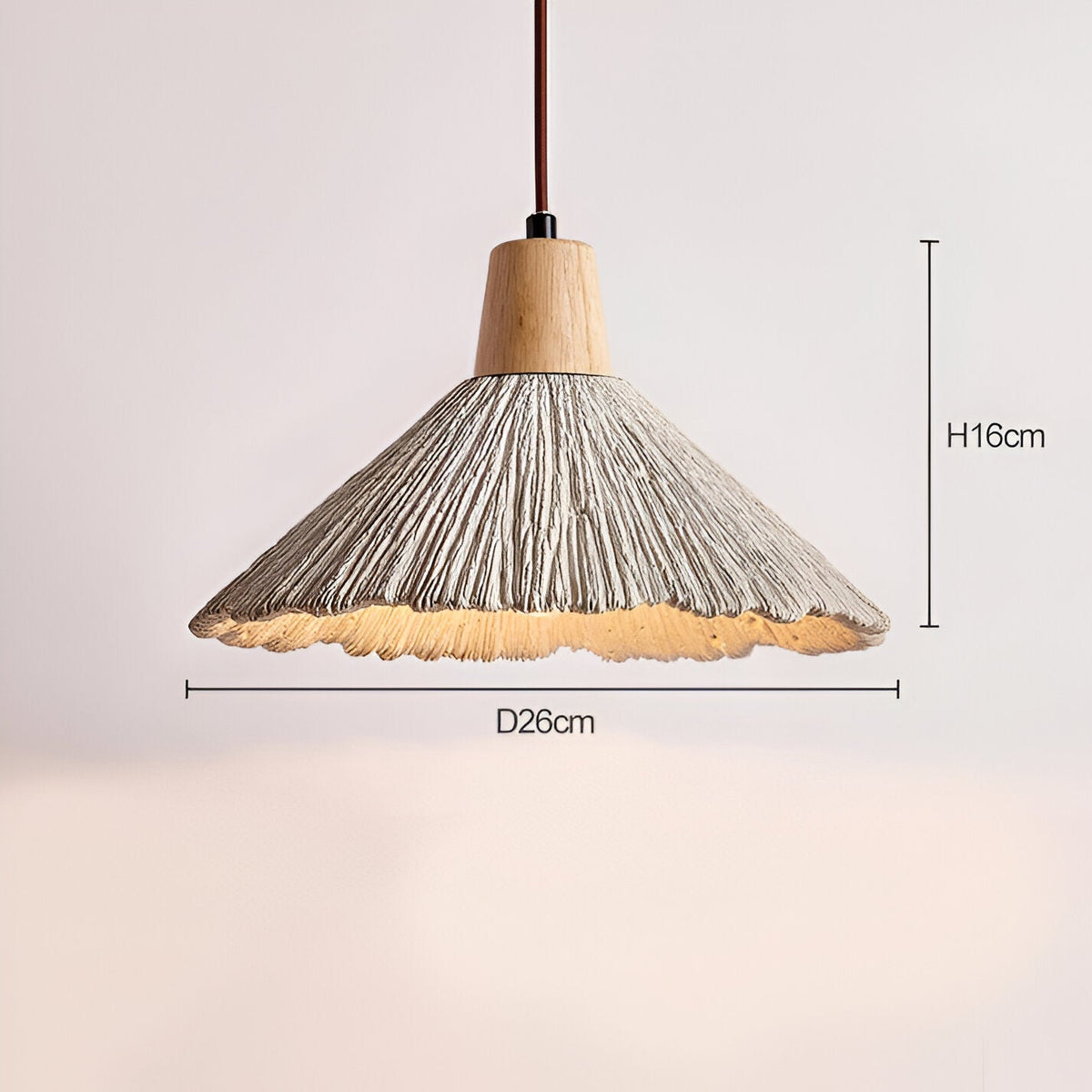 Cream Concrete Hanging Light Fixture 14 in Sculptural Kitchen Island Pendant Dome Lamp Hardwired Modern Farmhouse Dining Room Overhead Ceili