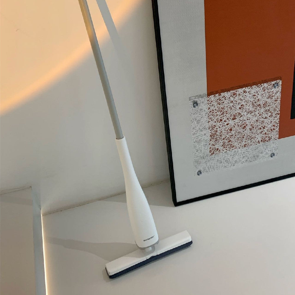 Hands-Free Squeeze Mop with Ultra-Absorbent Sponge Head for Hardwood Tile Laminate Floors Quick-Dry Microfiber Floor Mop for Kitchen Bathroo