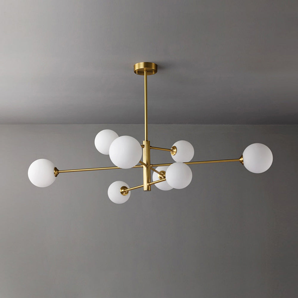 Multi-Globe Hanging Fixture with Adjustable Height for Dining Room & Living Room – Metal Frame with Glass Orbs – G9 LED Bulbs Included – 24