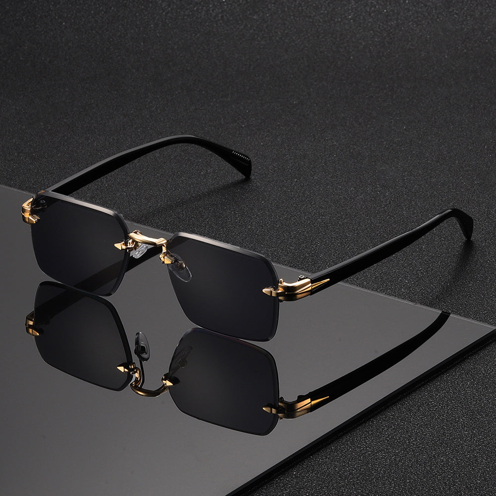 Lightweight Square Eyeglasses for Men Metal Frame Clear Fashion Glasses Everyday Use