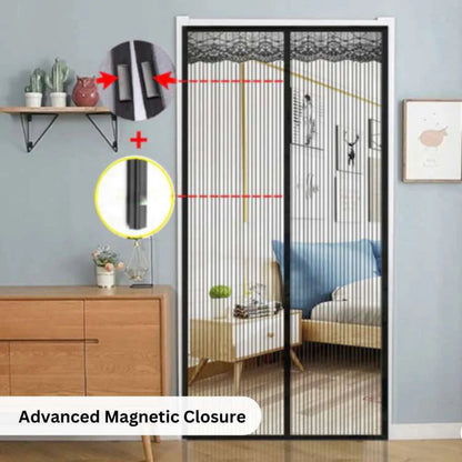 Ortekor Magnetic Screen Door | Tear-Resistant Mesh Door with Hands-Free Access | Perfect Fly Barrier for Summer Airflow