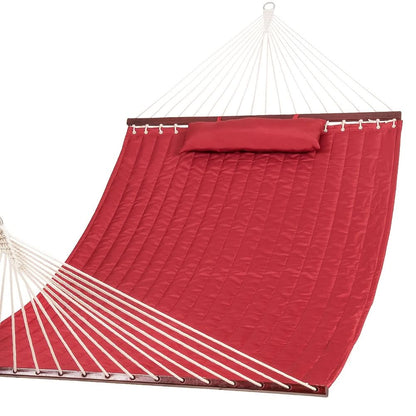 Double Layered Quilted Hammock for Patio and Poolside Relaxation