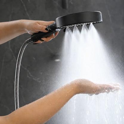 Handheld Shower Head with 7 Spray Settings, High Pressure Chrome Rainfall Showerhead for Bathroom, Adjustable Water Flow Wand for Low
