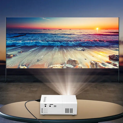 Compact HD Projector 720p with Fast Focus for Home Theater, Gaming & Presentations | Works with HDMI, USB, WiFi, Streaming Devices