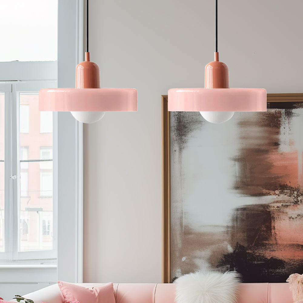 Dual-Shade Glass Hanging Light Fixture G9 Socket 14 Inch Ceiling Mount for Kitchen Island Dining Table Living Room Modern Overhead Lighting