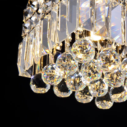Compact Crystal Ceiling Light Chrome Finish Flush Mount Square Design for Hallway Bedroom Kitchen Entry