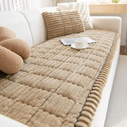 Plush Furniture Throw for Sectionals & Couches – Anti-Slip Fleece Protection for Living Room, Bedroom, Pet-Friendly Homes