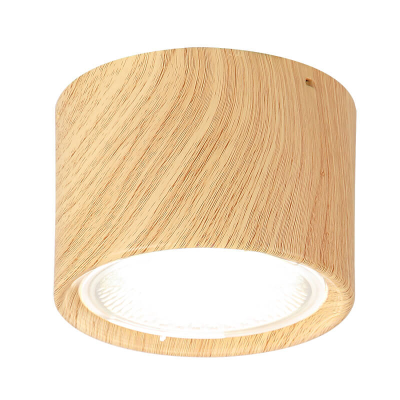 Modern Cylinder Surface Mount LED Downlight – Black White Beige Iron & Acrylic – 500 to 1200 Lumens Hardwired Fixture for Kitchen Hallway