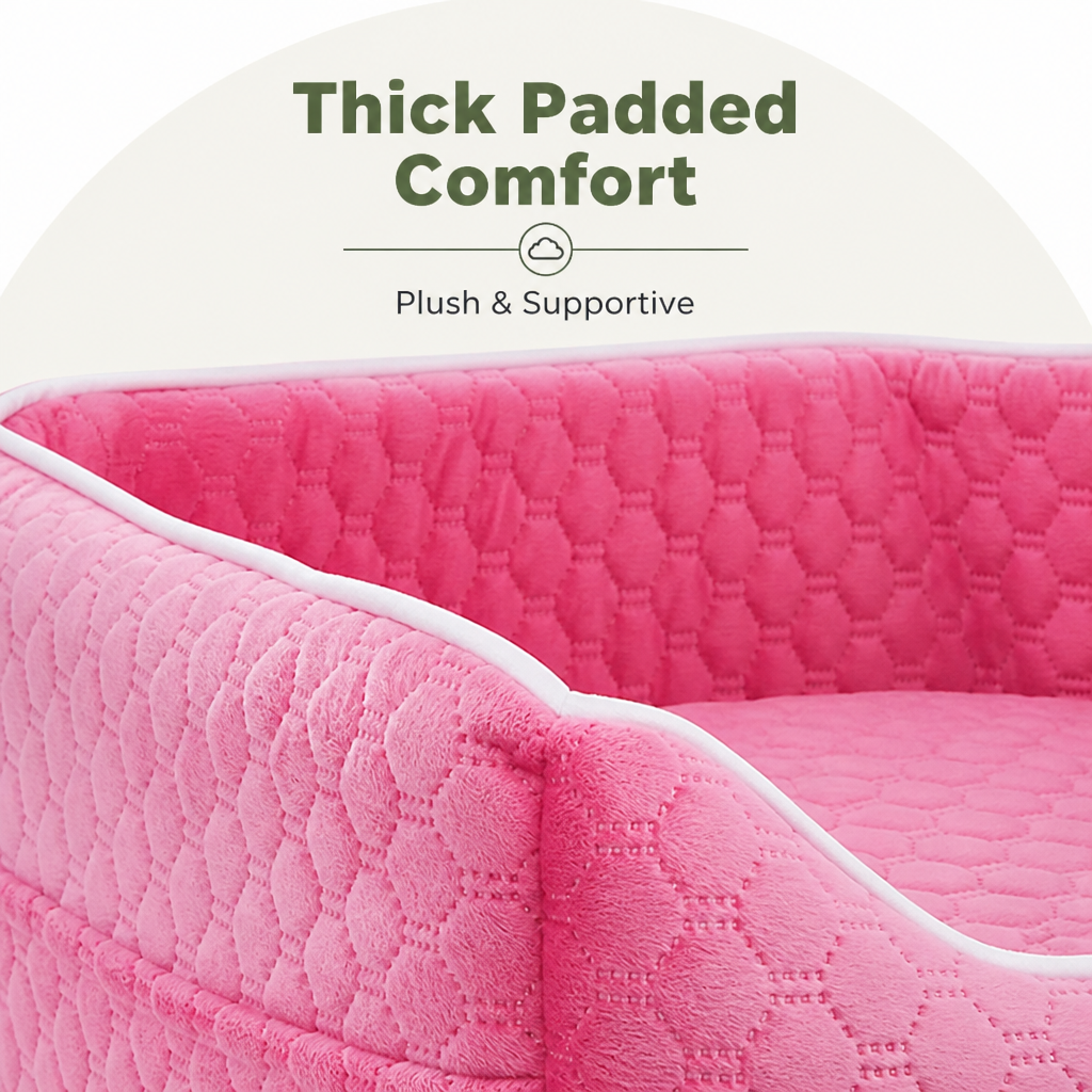 Ortekor Thick Padded Dog Booster Seat (Removable & Washable Cover)