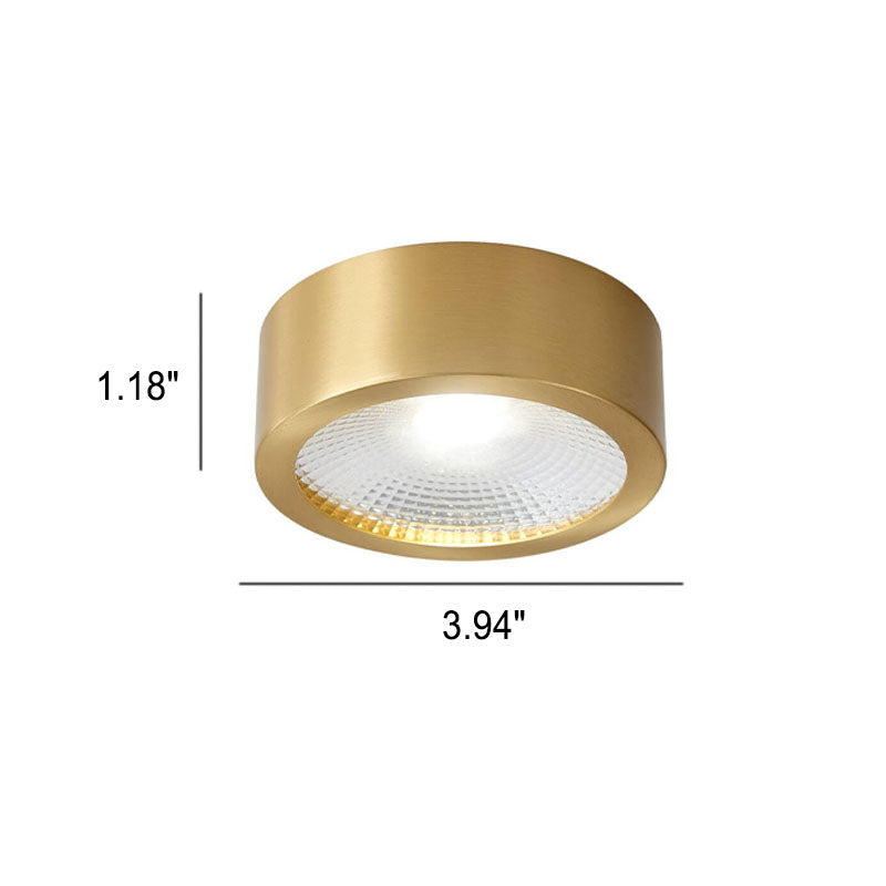 Recessed LED Ceiling Light Copper Finish 5 in Round Ultra Low Profile for Bedroom Entryway Kitchen