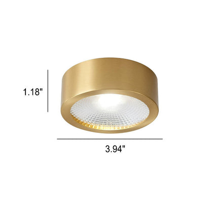 Recessed LED Ceiling Light Copper Finish 5 in Round Ultra Low Profile for Bedroom Entryway Kitchen