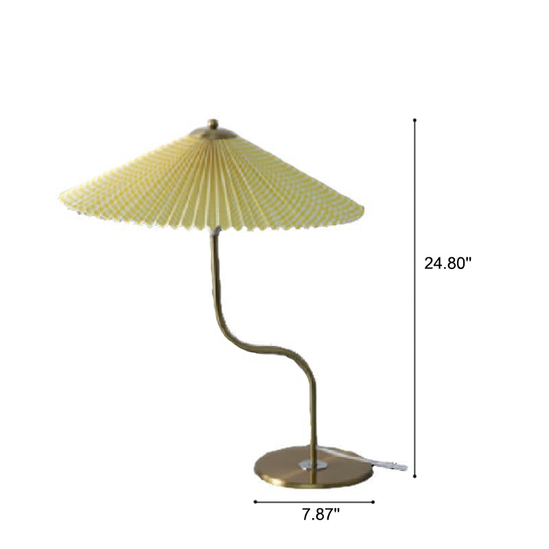 Contemporary Metal Desk Light with Fabric Shade 25 Inches Tall for Bedroom Office Nightstand Reading Task Illumination E12 E14 Socket Home A