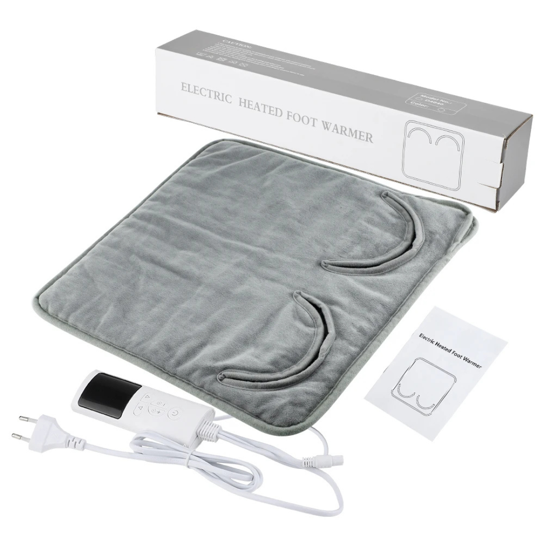 Heated Foot Warmer Pad with 9 Heat Settings & Auto Timer – Soft Microplush Electric Heating Mat for Home Office Winter