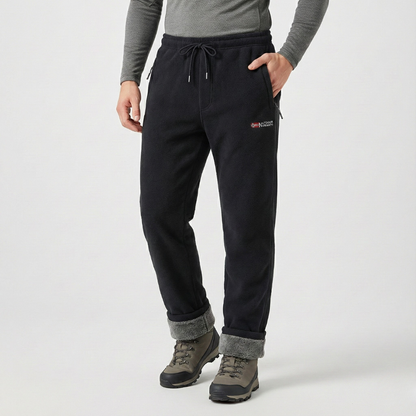 Insulated Fleece Winter Snow Pants for Skiing, Camping & Outdoor Work – Unisex Thermal Cold Weather Trousers with Elastic Waist & Deep