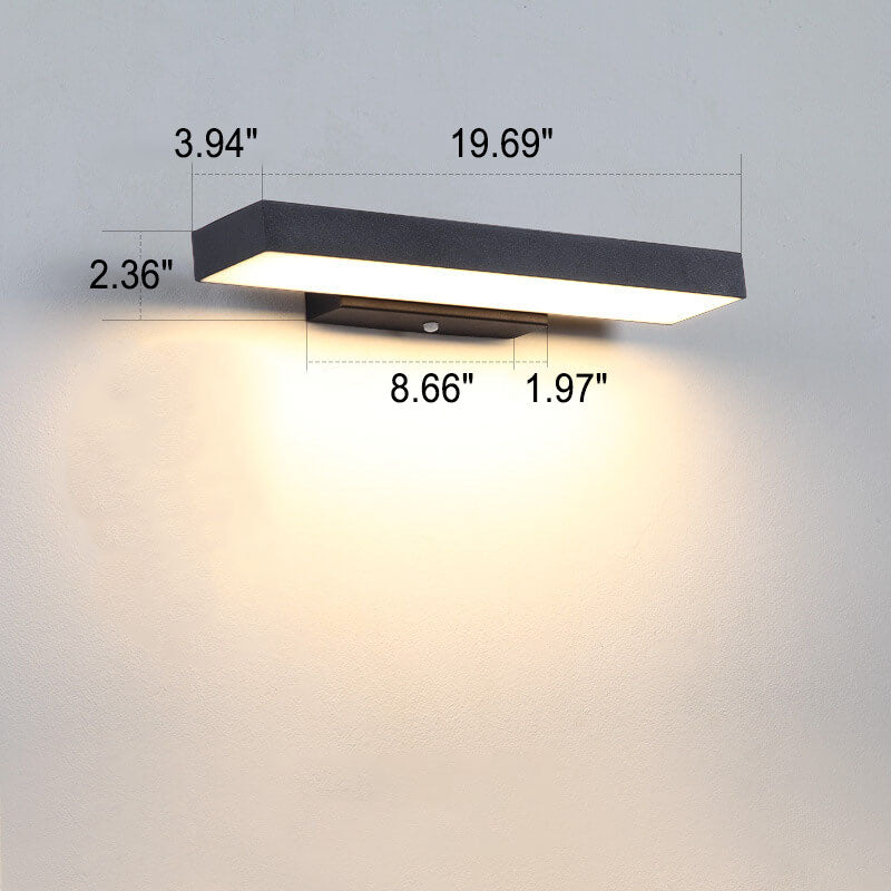 Outdoor Motion Sensor LED Wall Light - Slim Waterproof Porch Sconce for Entryway, Patio & Garage